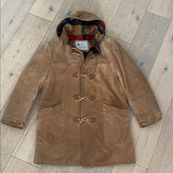 London Fog | Rare Vintage Suede Toggle Duffle Coat - Picture 2 of 12